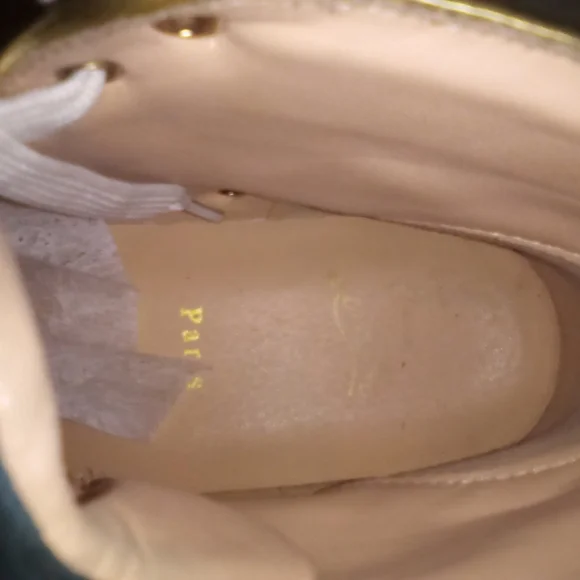 Christian Louboutin High Top Laminato Dino Spikes Yang Louis Muti-color  Size 10 - Picture 13 of 16